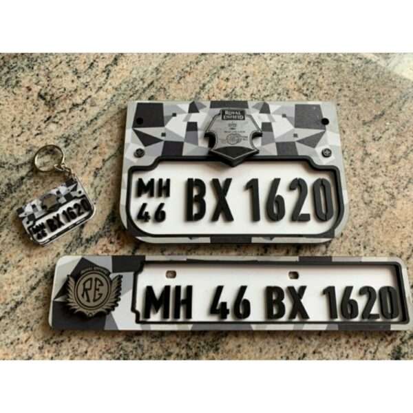Camouflage Edition Acrylic Number Plate For Royal Enfield