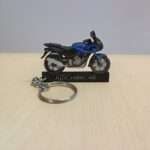 Customized Bajaj Pulsar 220 F Plasma Blue Colorful Bike Shape Gel Number Plate Keychain