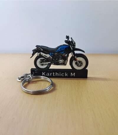 Customized Hero Xpulse 200 4V Blitz Blue Colorful Bike Shape Gel Number Plate Keychain