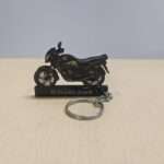 Customized Honda SP 125 Pearl Siren Blue Striking Green Colorful Bike Shape Gel Number Plate Keychain (2)