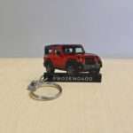 Customized Mahindra Thar Red Rage Colorful Car Shape Gel Number Plate Keychain