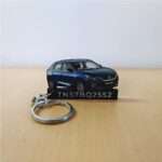 Customized Maruti Suzuki Baleno Nexa Blue Colorful Car Shape Gel Number Plate Keychain (2019-2022)