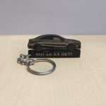 Customized Mercedes-Benz CLA 45 AMG Mountain Grey Colorful Car Shape Gel Number Plate Keychain