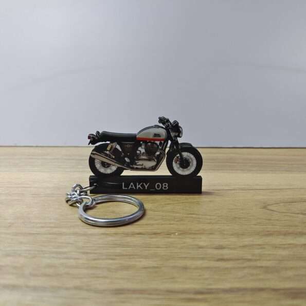 Customized Royal Enfield Interceptor 650 Baker Express Colorful Bike Shape Gel Number Plate Keychain