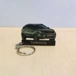 Customized Tata Nexon Foliage Green Colorful Car Shape Gel Number Plate Keychain