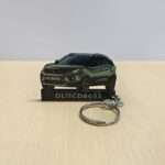 Customized Tata Nexon Foliage Green Colorful Car Shape Gel Number Plate Keychain (2)