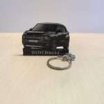 Customized Tata Punch Foliage Green With White Roof Colorful Car Shape Gel Number Plate Keychain (2)