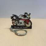 Customized Yamaha R15 V4 World GP 60th Anniversary Edition Colorful Bike Shape Gel Number Plate Keychain