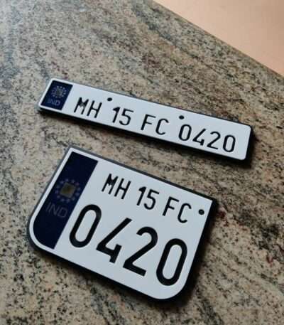 IND Logo Number Plate For All Motorcycles