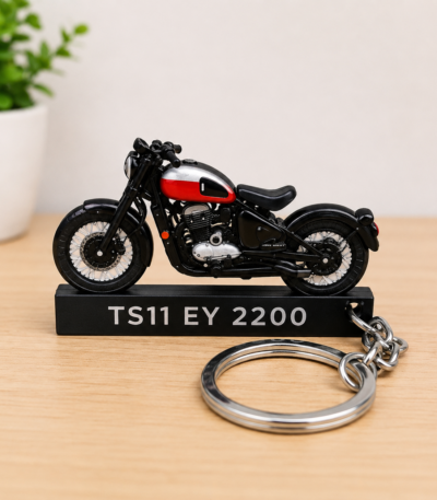 Jawa 42 Bobber Jasper Red Keychain