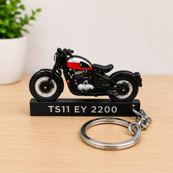 Jawa 42 Bobber Jasper Red Keychain