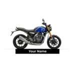 Triumph Speed 400 Caspian Blue Storm Grey Colorful Bike Shape Gel Number Plate Keychain