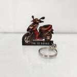 Customized Aprilia SR 125 Red Colorful Scooter Shape Gel Number Plate Keychain