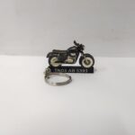 Customized Jawa 42 Nebula Blue Colorful Bike Shape Gel Number Plate Keychain