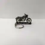 Customized Jawa 42 Nebula Blue Colorful Bike Shape Gel Number Plate Keychain