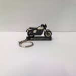 Customized Jawa 42 Sirius White Colorful Bike Shape Gel Number Plate Keychain