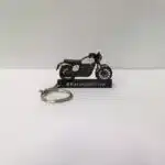 Customized Jawa 42 Sirius White Colorful Bike Shape Gel Number Plate Keychain