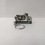 Customized Royal Enfield Classic 350 Ash White Colorful Bike Shape Gel Number Plate Keychain