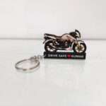 Customized TVS Apache RTR 180 2V BS6 Pearl White Colorful Bike Shape Gel Number Plate Keychain