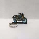 Customized Yamaha MT 15 V2 Cyan Storm DLX Colorful Bike Shape Gel Number Plate Keychain