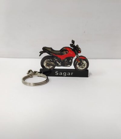 Customized Hero Xtreme 160R Sports Red Colorful Bike Shape Gel Number Plate Keychain