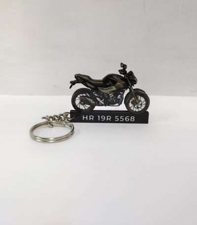 Customized Hero Xtreme 160R Stealth Edition Colorful Bike Shape Gel Number Plate Keychain