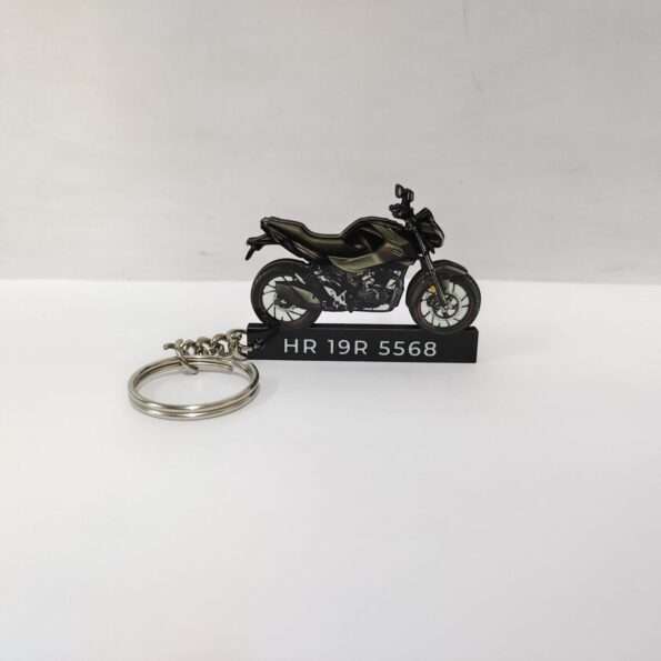 Customized Hero Xtreme 160R Stealth Edition Colorful Bike Shape Gel Number Plate Keychain