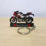Customized Hero Xtreme 125R Firestorm Red Colorful Bike Shape Gel Number Plate Keychain (2)
