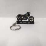 Customized Jawa Standard 300 Midnight Grey Colorful Bike Shape Gel Number Plate Keychain (2)