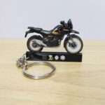 Customized Royal Enfield Himalayan 450 Hanle Black Colorful Bike Shape Gel Number Plate Keychain
