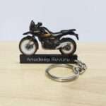 Customized Royal Enfield Himalayan 450 Hanle Black Colorful Bike Shape Gel Number Plate Keychain (2)
