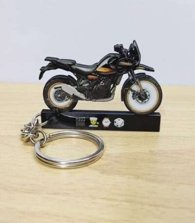 Customized Royal Enfield Himalayan 450 Hanle Black Colorful Bike Shape Gel Number Plate Keychain