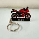Customized Suzuki Gixxer SF 155 Pearl Mira Red Colorful Bike Shape Gel Number Plate Keychain