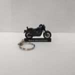 Customized Yezdi Roadster Steel Blue Colorful Bike Shape Gel Number Plate Keychain