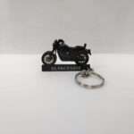 Customized Yezdi Roadster Steel Blue Colorful Bike Shape Gel Number Plate Keychain (2)