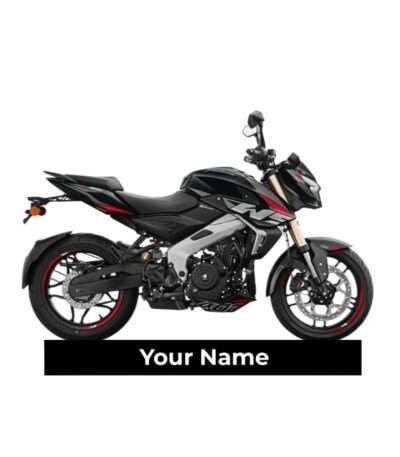 Customized Bajaj Pulsar NS400Z Brooklyn Black Colorful Bike Shape Gel Number Plate Keychain