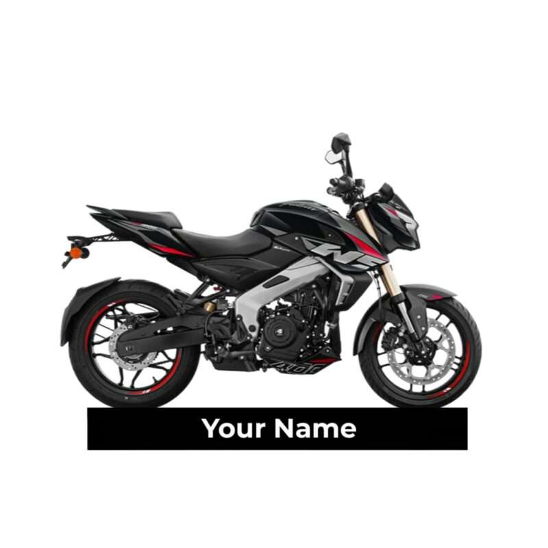 Customized Bajaj Pulsar NS400Z Brooklyn Black Colorful Bike Shape Gel Number Plate Keychain