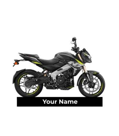Customized Bajaj Pulsar NS400Z Gloss Pewter Grey Colorful Bike Shape Gel Number Plate Keychain