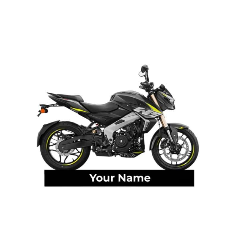 Customized Bajaj Pulsar NS400Z Gloss Pewter Grey Colorful Bike Shape Gel Number Plate Keychain