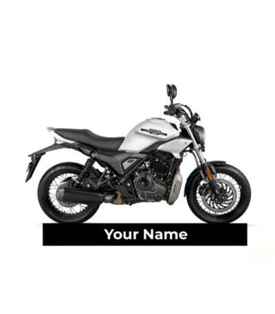 Customized Hero Mavrick 440 Arctic White Colorful Bike Shape Gel Number Plate Keychain