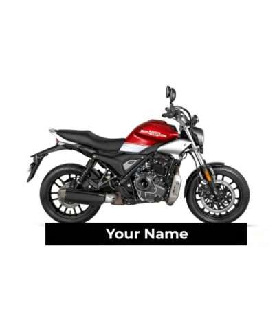 Customized Hero Mavrick 440 Fearless Red Colorful Bike Shape Gel Number Plate Keychain