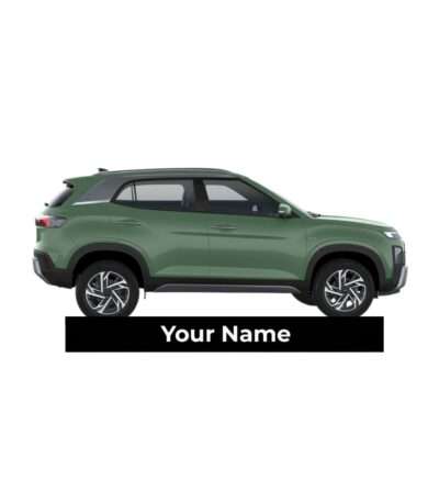 Customized Hyundai Creta Ranger Khaki Colorful Car Shape Gel Number Plate Keychain