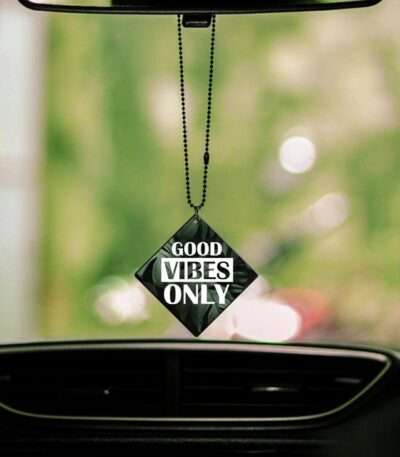 Good Vibes Only Quote Premium Car Gel Mirror Hanging