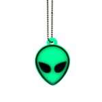 Green Alien Acrylic Car Premium Mirror Hanging (2)
