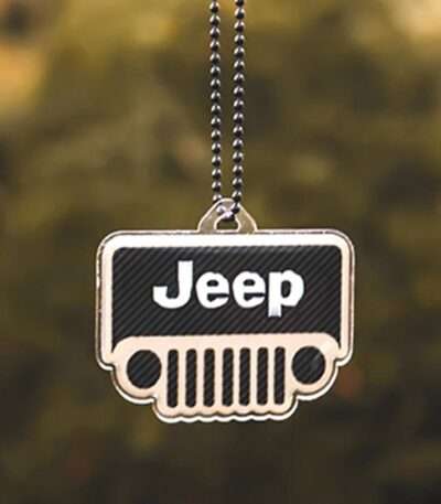 Jeep Logo Style Car Premium Mirror Hanging