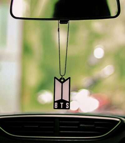 K-POP BTS Logo Style Car Premium Mirror Hanging