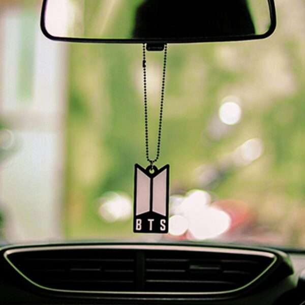 K-POP BTS Logo Style Car Premium Mirror Hanging