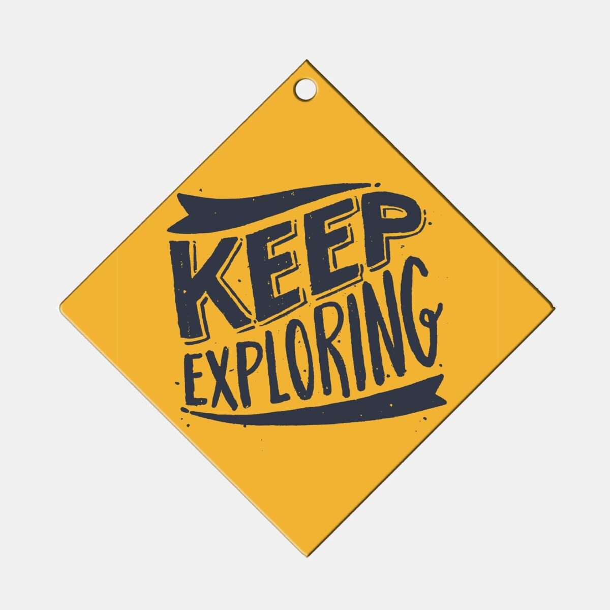 Keep Exploring Quote Logo Style Car Gel Premium Mirror Hanging (3)