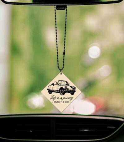 Life IS A Journey Quote Logo Style Gel Car Premium Mirror Hanging