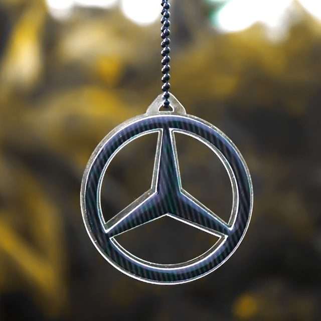 Mercedes Logo Style Car Premium Mirror Hanging